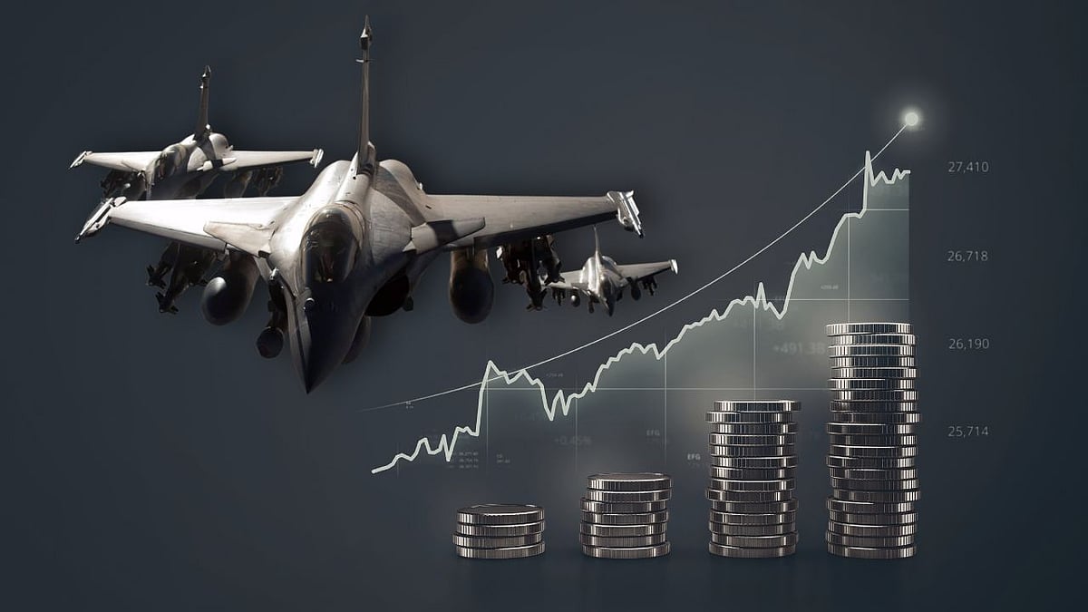 Dassault Aviation, Canva : The Nifty India Defence index surged as much as 1.35 per cent in early trade