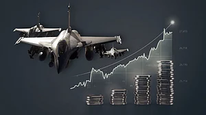 Dassault Aviation, Canva : The Nifty India Defence index surged as much as 1.35 per cent in early trade
