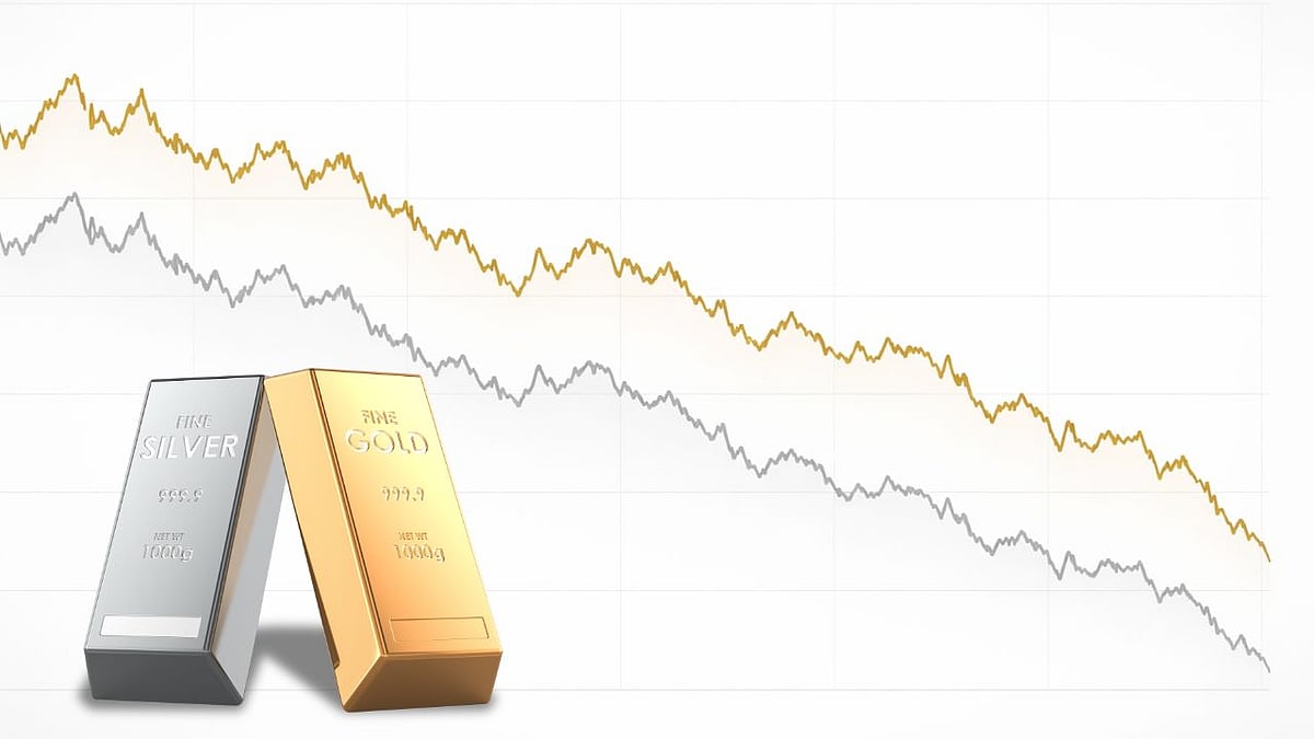 Canva, ChatGPT : Gold and silver ETFs also declined today, tracking fall in the underlying metals. (AI-generated)