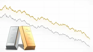 Canva, ChatGPT : Gold and silver ETFs also declined today, tracking fall in the underlying metals. (AI-generated)