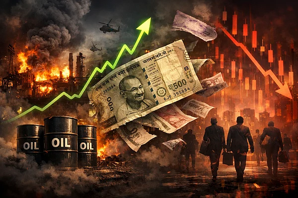 AI Generated : Attack On Rupee Amid Escalating Tensions In West Asia