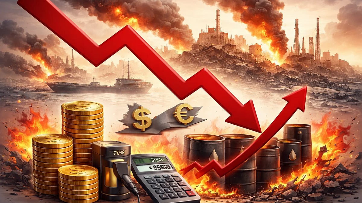 Middle East crisis can impact exchange rate and fuel inflation (AI Image) 
