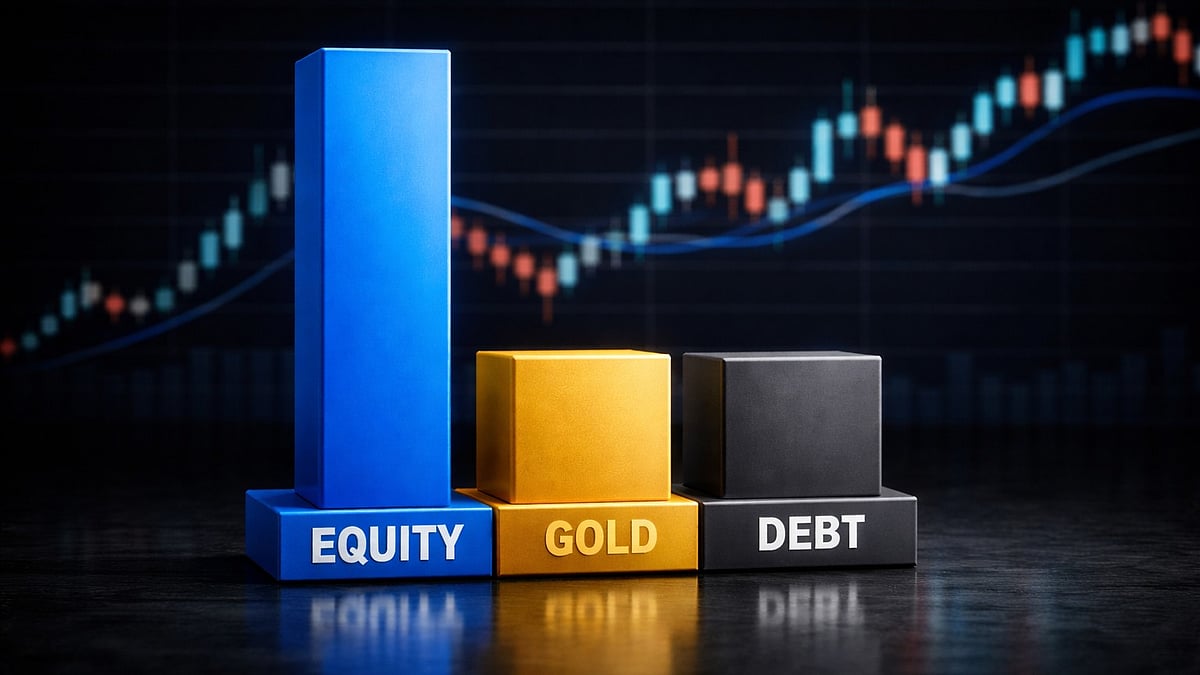 A 70:15:15 portfolio of equity, debt, and gold delivered over 10 per cent returns 92 per cent of the time. (AI-generated) - ChatGPT