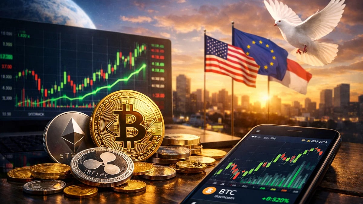 Crypto Markets Steady as Geopolitical Tensions Ease (AI Image)