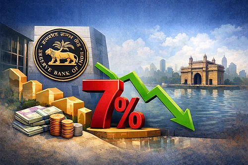 10-year yield falls below 7 per cent