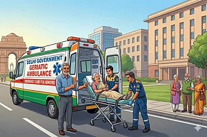 AI : Delhi launches 20 geriatric ambulances for elderly emergency care