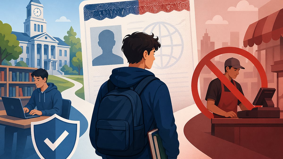 F-1 Visa Rules (AI Image) - null