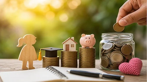 AI Image : Whether your daughter wants to buy a house or a car, saving for these larger items can help her get there faster.