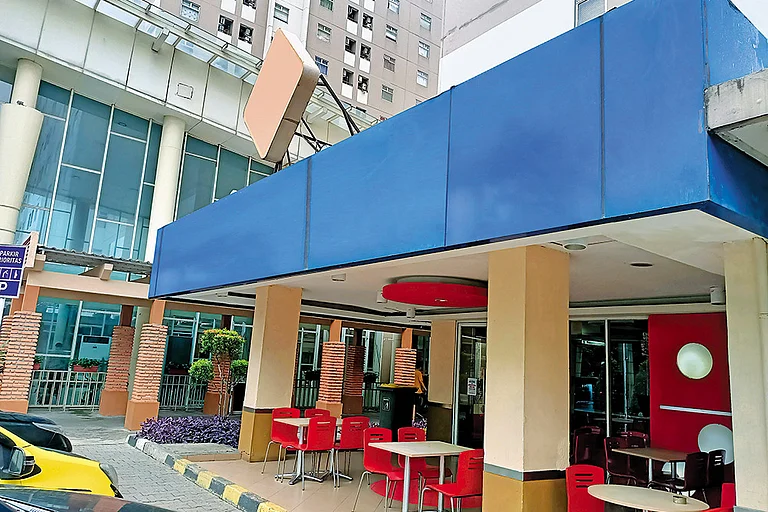 A restaurant within the premises of an apartment complex. - null