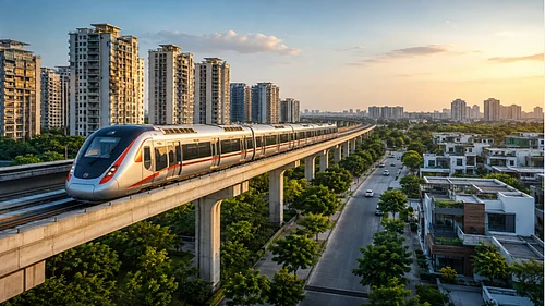 AI Image : Projects are increasingly being planned closer to RRTS stations, often within a couple of kilometres.