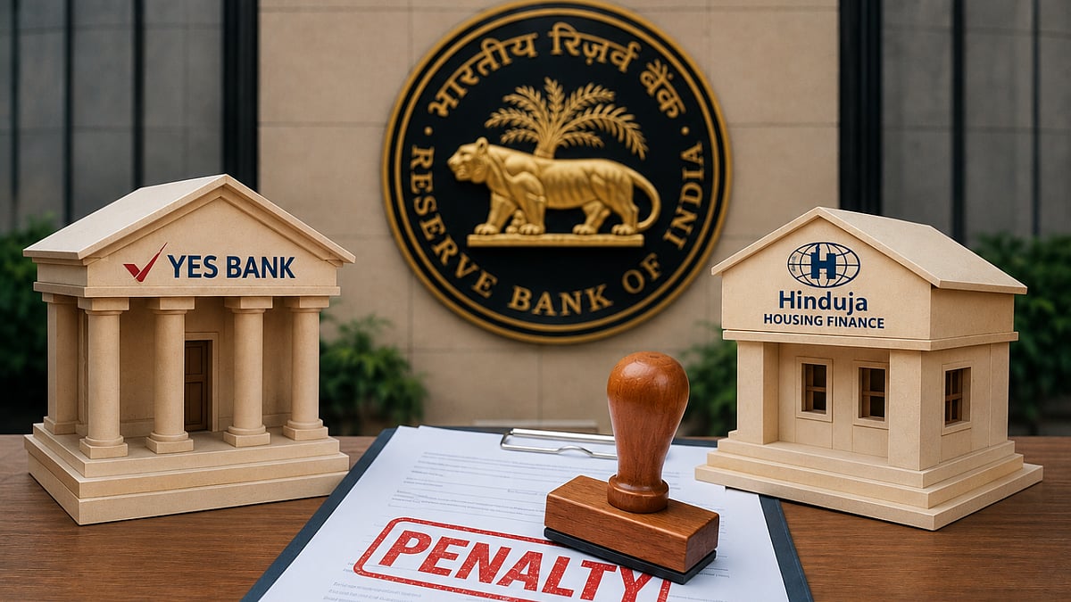 RBI penalised YES Bank and Hinduja Housing Finance (AI Image)