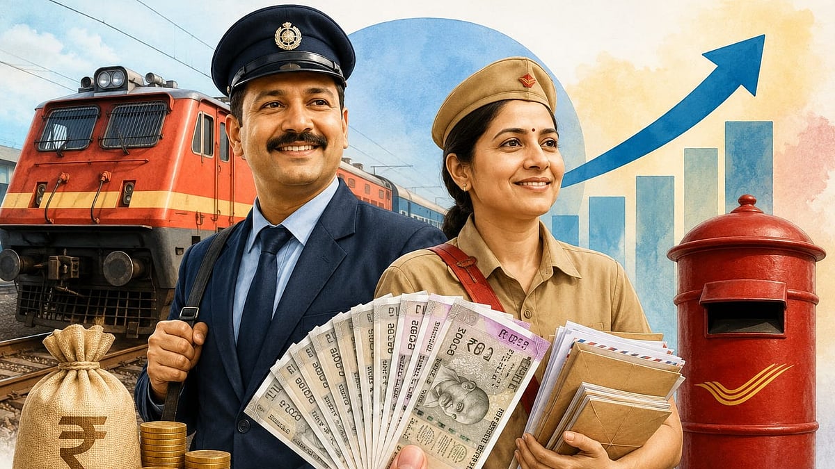 AI : Railways and the Department of Posts have raised DR and DA by 2 per cent, effective from January 1, 2026
