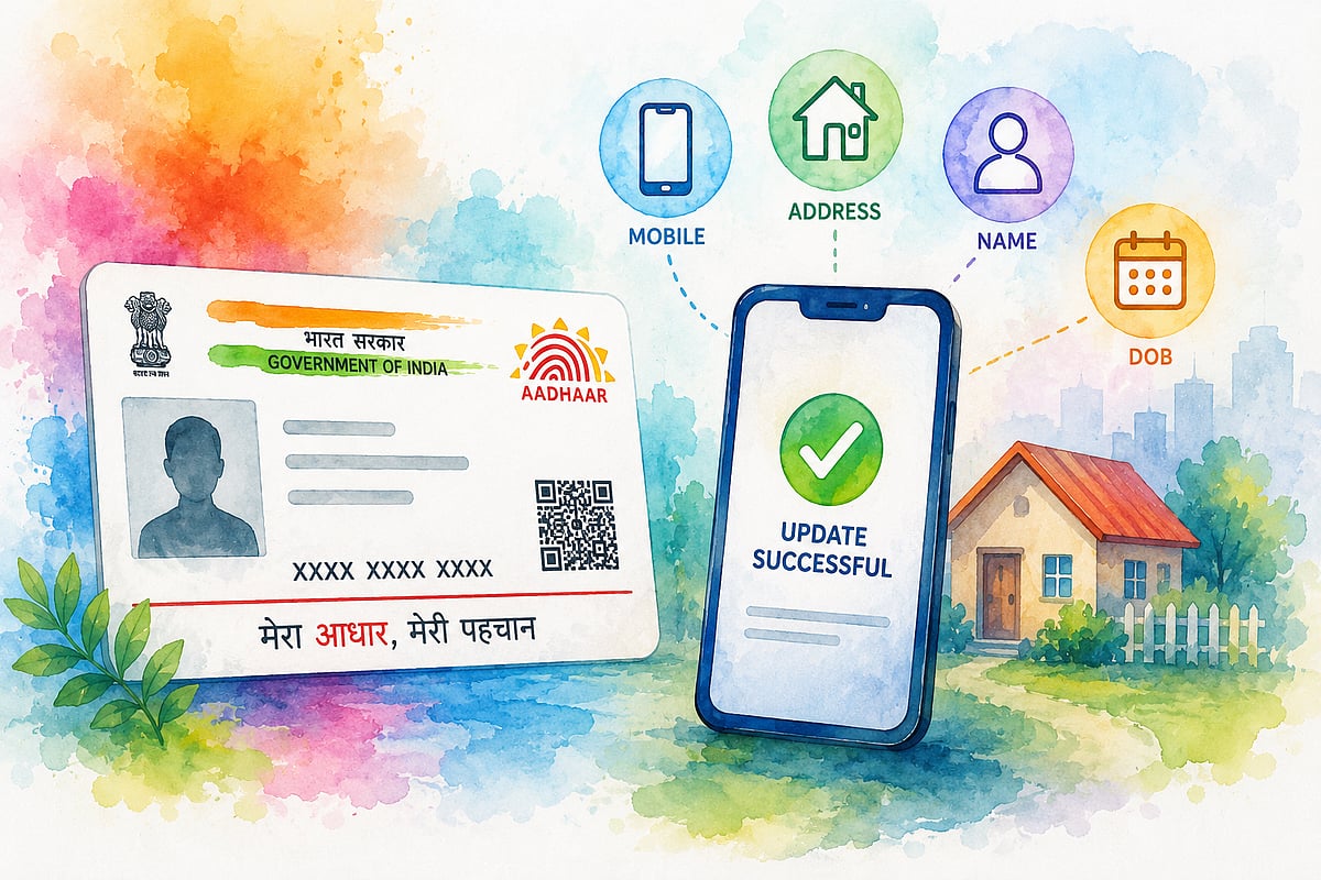 Aadhaar Update Limitations - AI generated