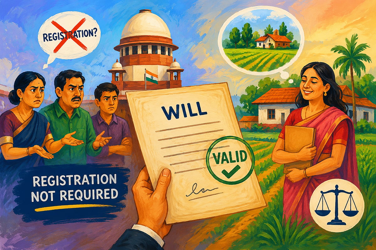 Ai generated  : Unregistered Will Still Legally Valid: Supreme Court