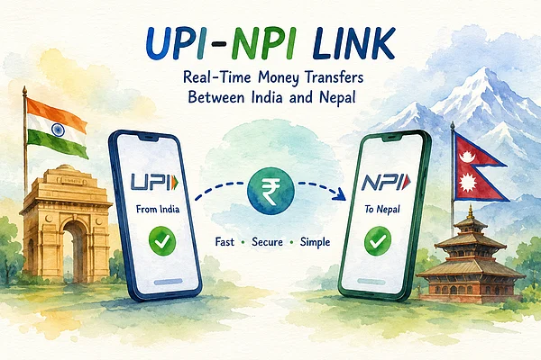 AI generated : UPI-NPI Link Goes Live For India-Nepal Money Transfers