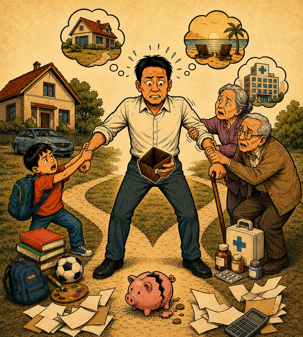 A Man In His 40s: Balancing Financial & Family Pressure - AI