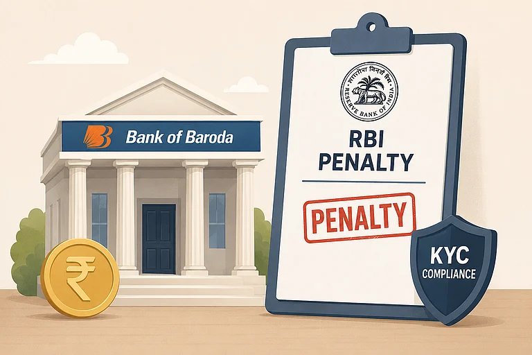 RBI Fines Bank Of Baroda, GIC Housing Finance Over KYC Lapses - AI generated