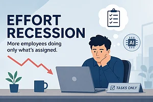 AI generated : Effort Recession Hits Indian Workplaces