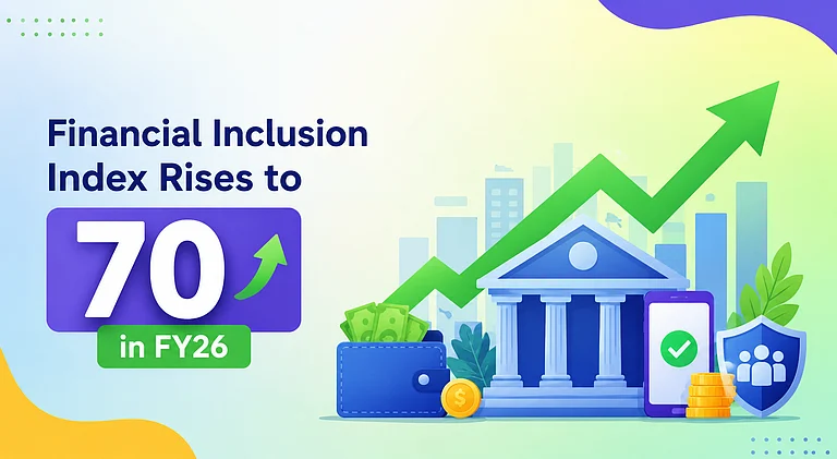Financial Inclusion Index Rises to 70 in FY26: RBI Data - AI generated