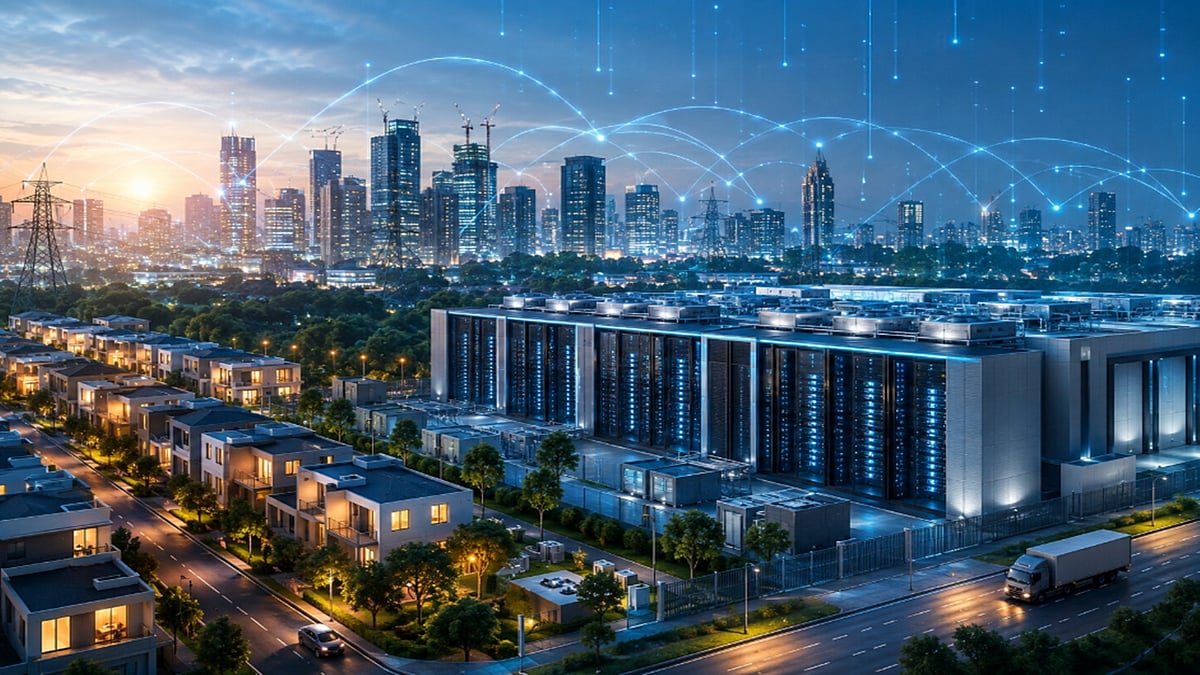AI Image : Mumbai continues to lead Indias data centre capacity pipeline.