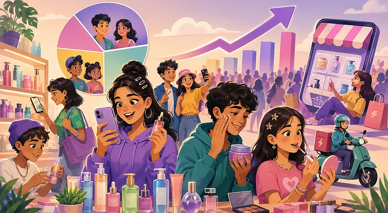 Gen Z And Gen Alpha To Drive Half Of India’s Beauty Spending By FY31 - AI generated