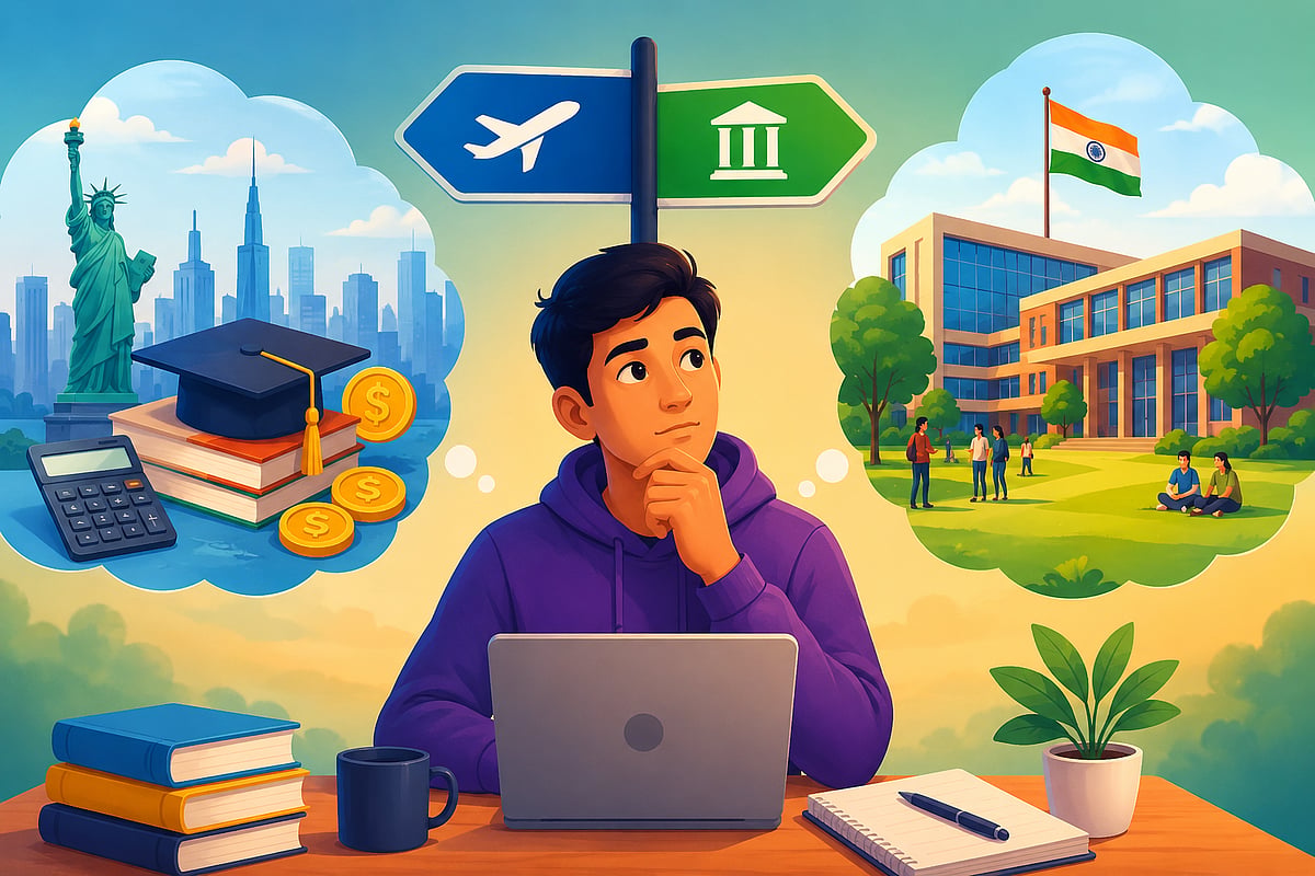 AI generated  : Indian Gen Z Rethinks Study Abroad Plans Amid Rising Education Costs