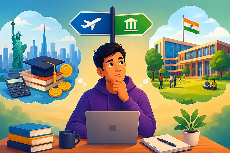 Indian Gen Z Rethinks Study Abroad Plans Amid Rising Education Costs - AI generated
