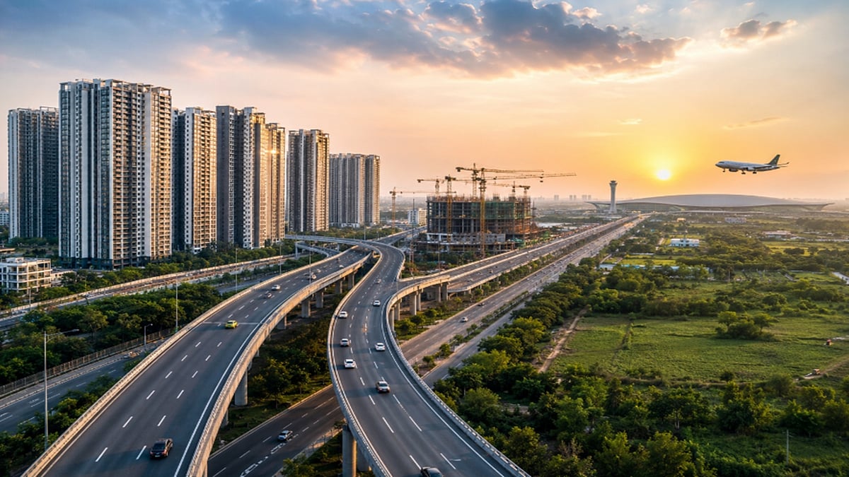 AI Image : Noida and Greater Noida are now increasingly being viewed not as peripheral extensions of Delhi, but as interconnected residential, commercial, industrial and transport nodes within a larger regional economy.