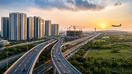 AI Image : Noida and Greater Noida are now increasingly being viewed not as peripheral extensions of Delhi, but as interconnected residential, commercial, industrial and transport nodes within a larger regional economy.