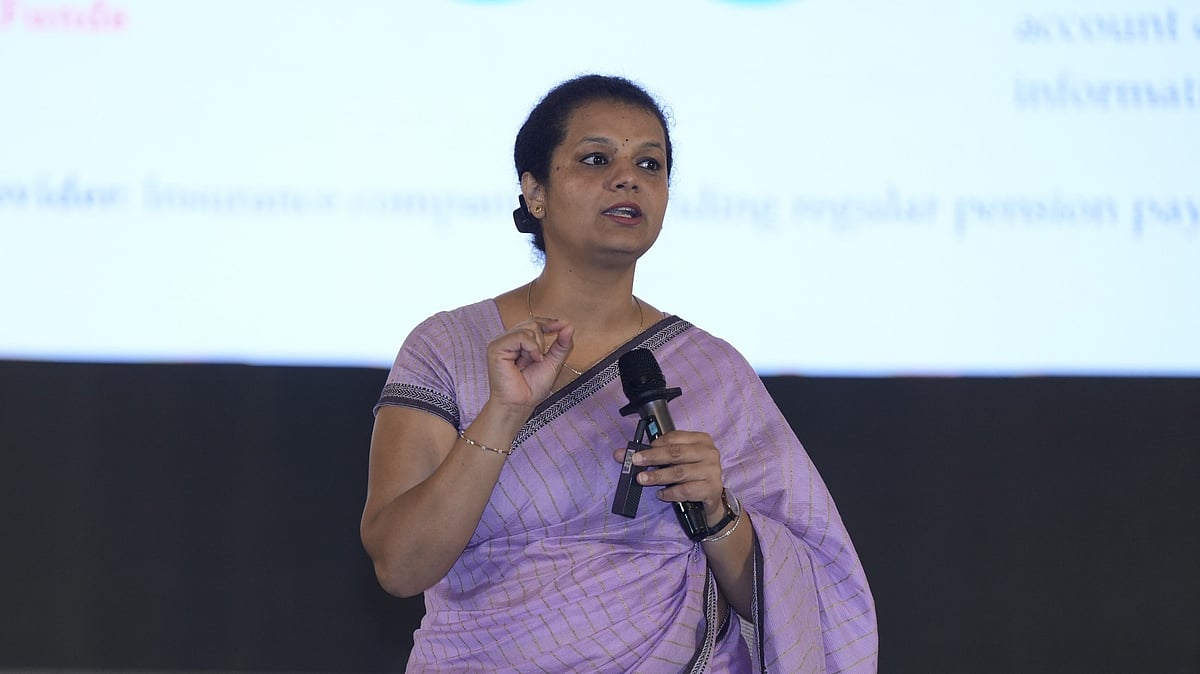 AI : Khushbu Shukla, PFRDA, speaking at the Retire Smart event in Jaipur 