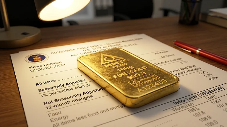 Gold prices face fresh pressure as US inflation, bond yields and the rupee shape the outlook. (AI-generated) - Gemini