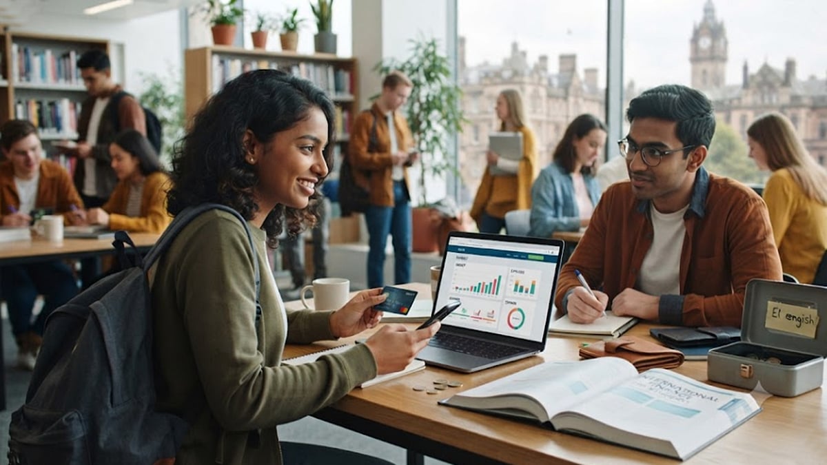 Studying abroad comes with a lot to look forward to, but it also comes with a new level of financial responsibility.  - AI Image