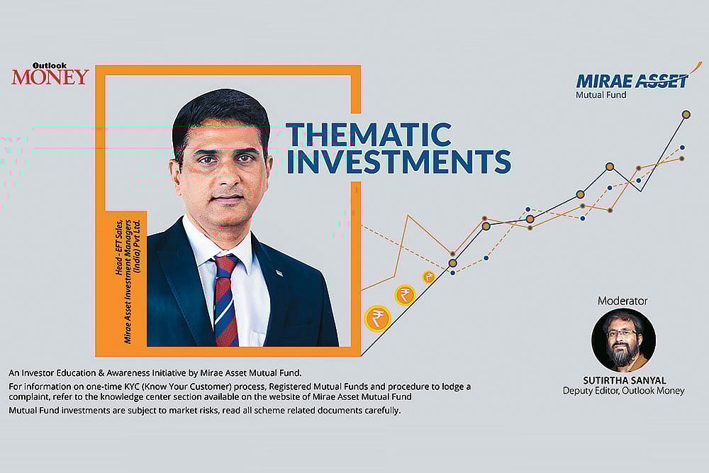 Thematic investing is all about investing into an ecosystem rather than any singular sector. But like with all other investment strategies, one should take short-term tactical or long-term strategic allocation based on one’s individual risk profile : Thematic investing is all about investing into an ecosystem rather than any singular sector. But like with all other investment strategies, one should take short-term tactical or long-term strategic allocation based on one’s individual risk profile