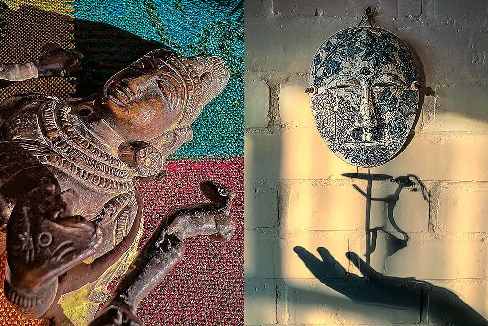 (L-R) Trikivarma, The Conqueror; The Divine Feminine. Artwork by Mukul Kapoor : (L-R) Trikivarma, The Conqueror; The Divine Feminine. Artwork by Mukul Kapoor