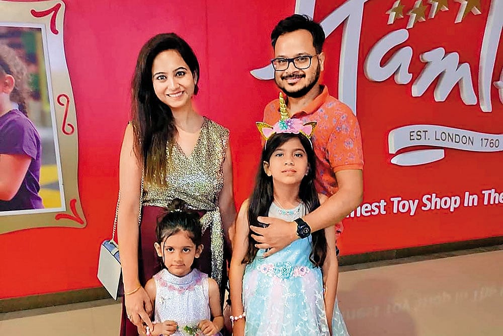 Left to right : Sheetal Sharma with their daughter Shyra Sharma. Mandeep Sharma with their daughters Myra Sharma. : Left to right : Sheetal Sharma with their daughter Shyra Sharma. Mandeep Sharma with their daughters Myra Sharma.