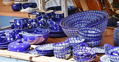Thailand is famous for blue and white pottery