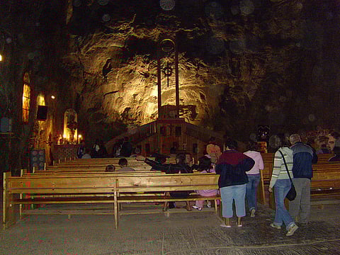 Visitors at the Praid Salt Mine in Romania 