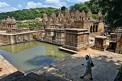 Restored temples at Bateshwar, once a stronghold of dacoits
