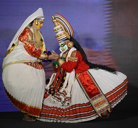 Cultural performances at the 'Network Kerala' B2B tourism meet showcasing the rich heritage of God’s Own Country, held at Crowne Plaza, Okhla, New Delhi.
