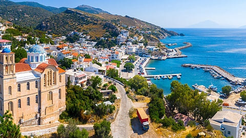Agios Kirikos village is the capital of Ikaria island, Greece, the land of the ageless