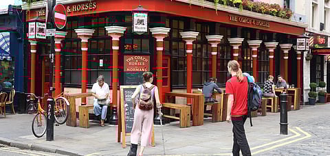 The Coach and Horses pub in Soho, London