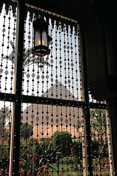 A very special hotel the Mena House Oberoi, Cairo, literally in the shadow of the Pyramids