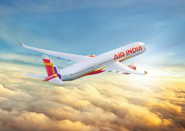 An Air India flight in the sky - Air India