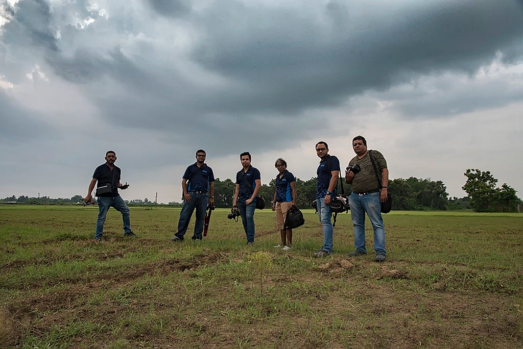 Kolkata Cloud Chasers : The folks behind Kolkata Cloud Chasers pose with a cloud formation