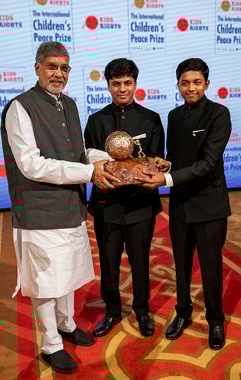 Nav and Vihaan are International Children's Peace Prize winners