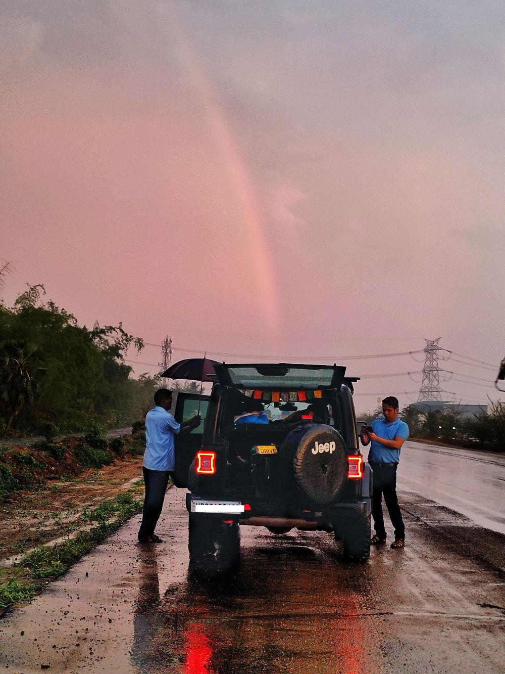 On the road with the equipped chase vehicle