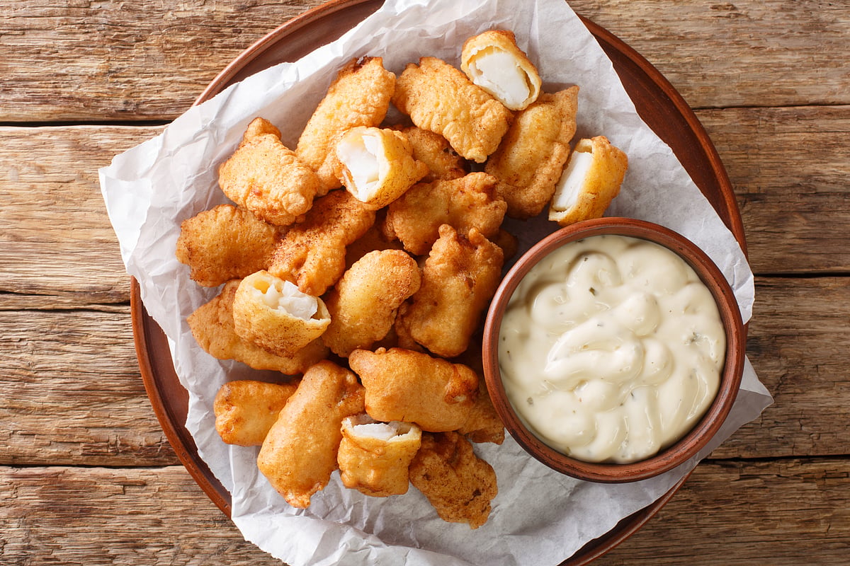 Kibbeling is a Dutch snack of battered chunks of fish
