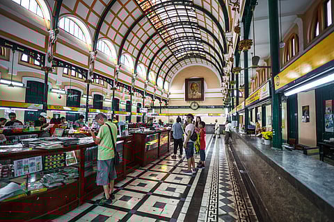 Inside the Central Post Office in Ho Chi Minh