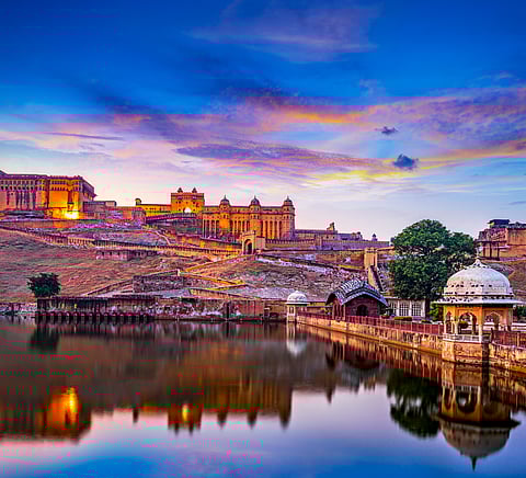 Amber Fort at sunset