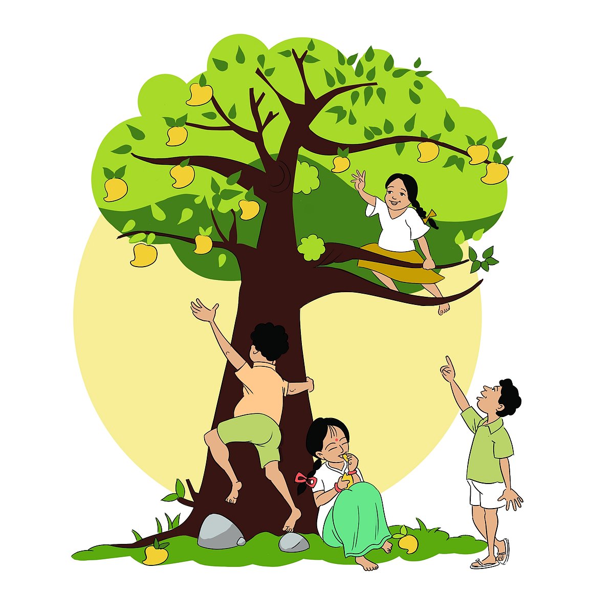 A graphic representation of Murty with her cousins